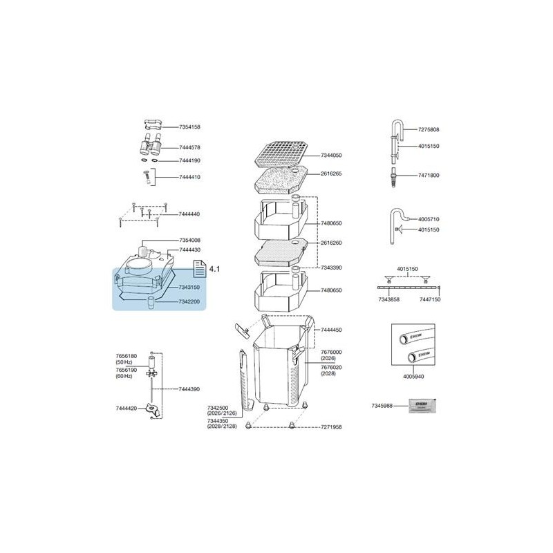 EHEIM TĚSNĚNÍ POD HLAVU PRO 2026 ( 7343150 )