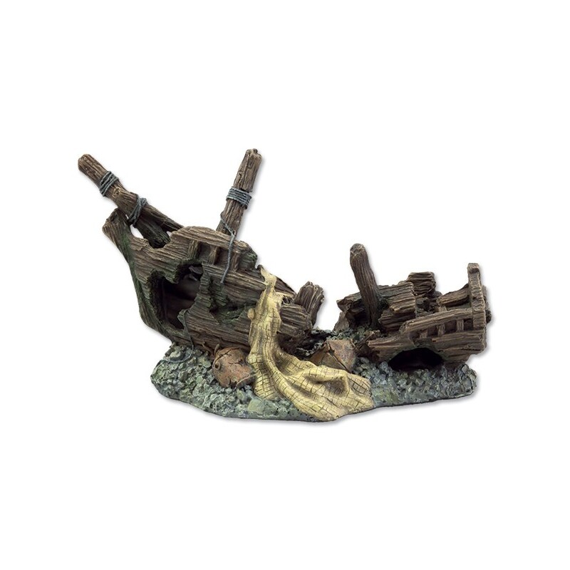 Dekorace Vrak lodi 22 cm