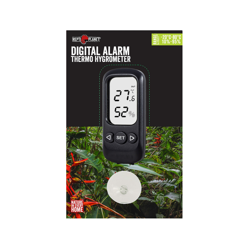 Teploměr vlhkoměr LCD REPTI PLANET s alarmem - vnitřní