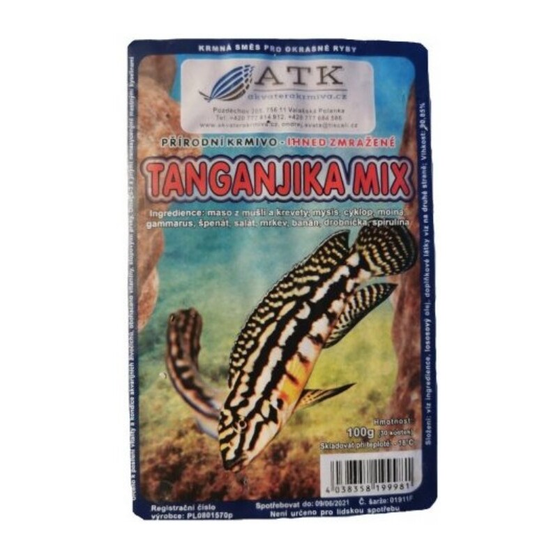 Mražené krmivo Tanganjika Mix 100g - BLISTR