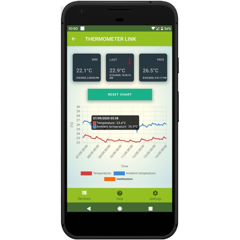 Teploměr AQUAEL Link WiFi teploměr