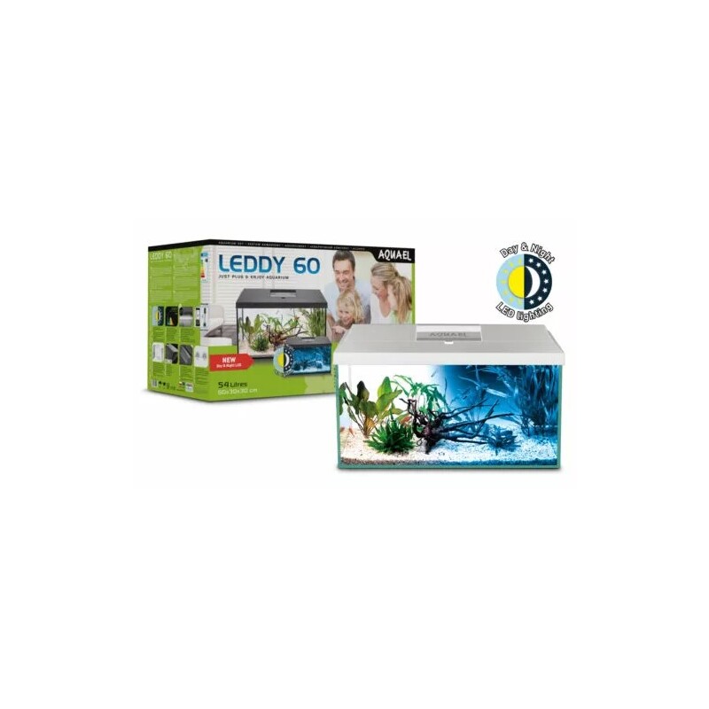 Akvárium set AQUAEL LEDDY Day&Night 60 bílé 54L