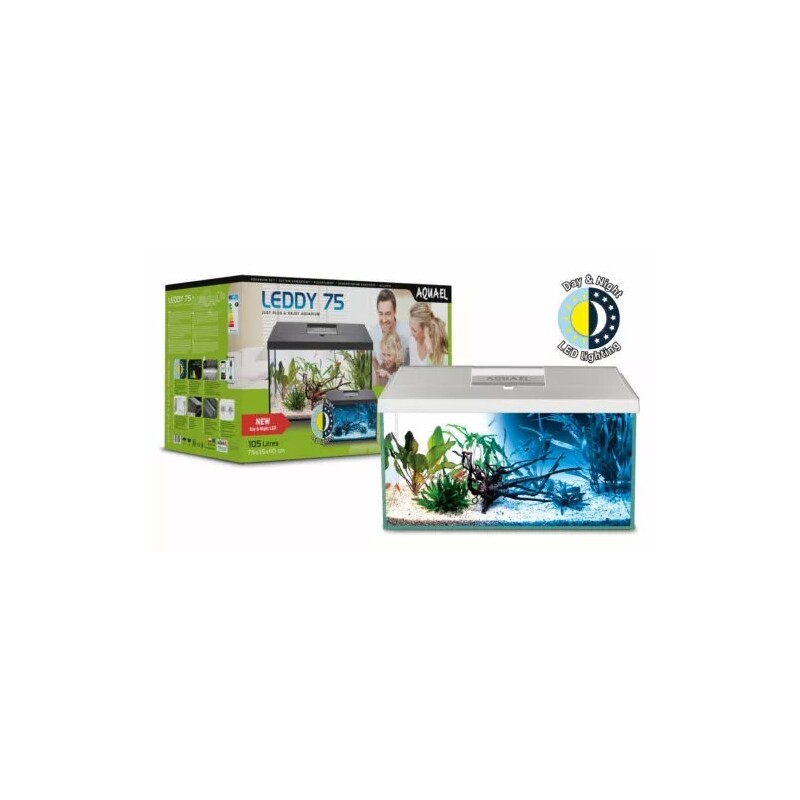 Akvárium set AQUAEL LEDDY Day&Night 75 bílé 105L