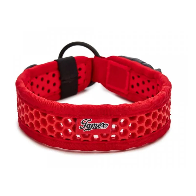 Tamer obojek Softy červený - šířka 3,8 cm, obvod krku 40-46 cm