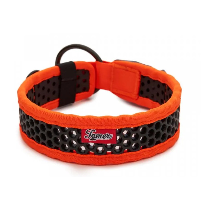 Tamer obojek Softy oranžovo-černý - šířka 3,8 cm, obvod krku 40-46 cm