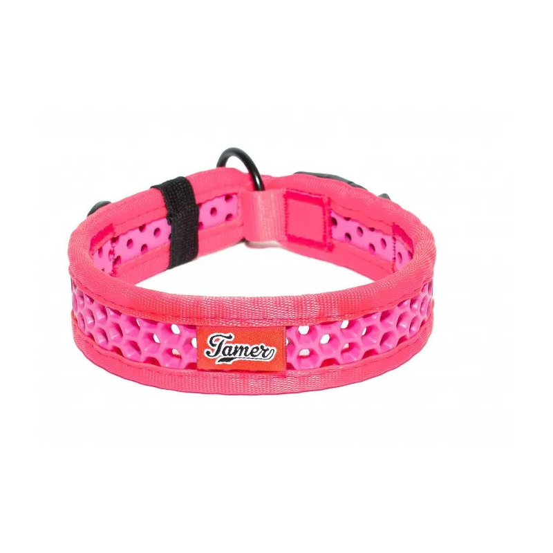 Tamer obojek Softy růžový - šířka 3,8 cm, obvod krku 35-41 cm