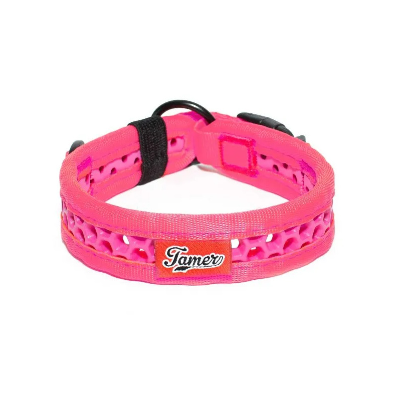 Tamer obojek Softy růžový - šířka 3,8 cm, obvod krku 35-41 cm