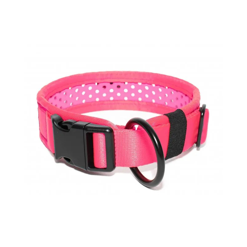 Tamer obojek Softy růžový - šířka 3,8 cm, obvod krku 35-41 cm