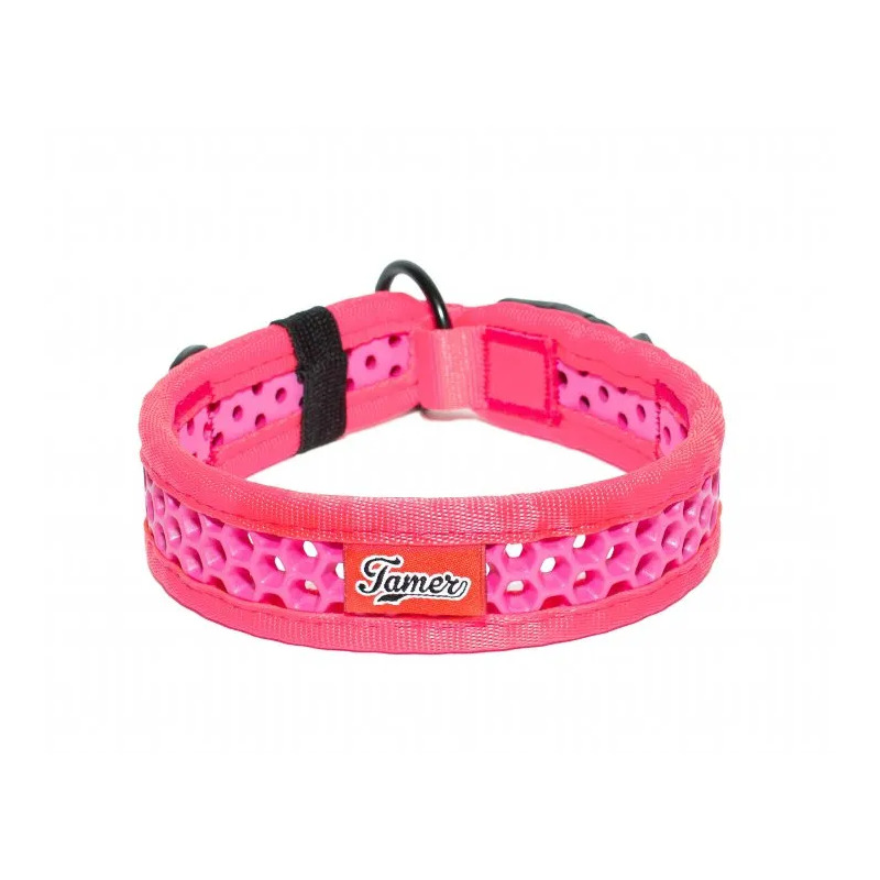 Tamer obojek Softy růžový - šířka 3,8 cm, obvod krku 40-46 cm