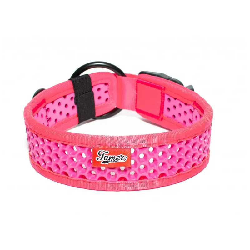 Tamer obojek Softy růžový - šířka 3,8 cm, obvod krku 40-46 cm