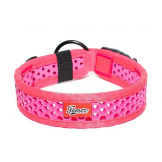Tamer obojek Softy růžový - šířka 3,8 cm, obvod krku 45-51 cm