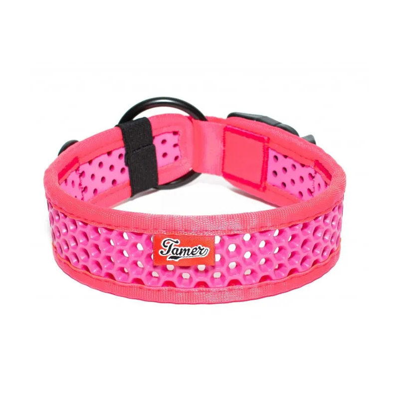 Tamer obojek Softy růžový - šířka 3,8 cm, obvod krku 45-51 cm