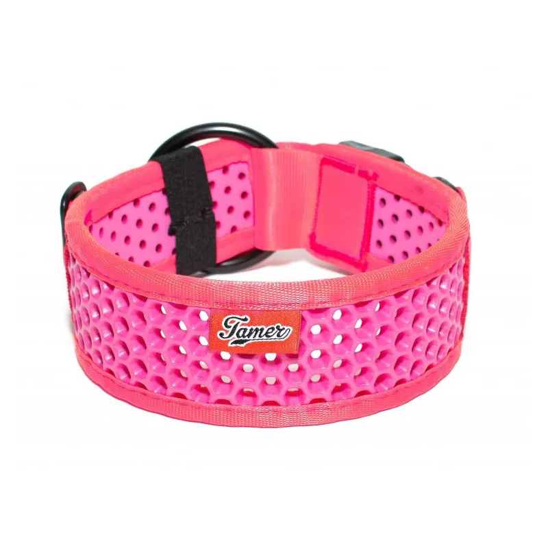 Tamer obojek Softy růžový - šířka 3,8 cm, obvod krku 45-51 cm