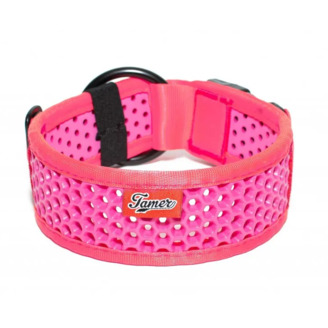 Tamer obojek Softy růžový - šířka 4,3 cm, obvod krku 50-56 cm