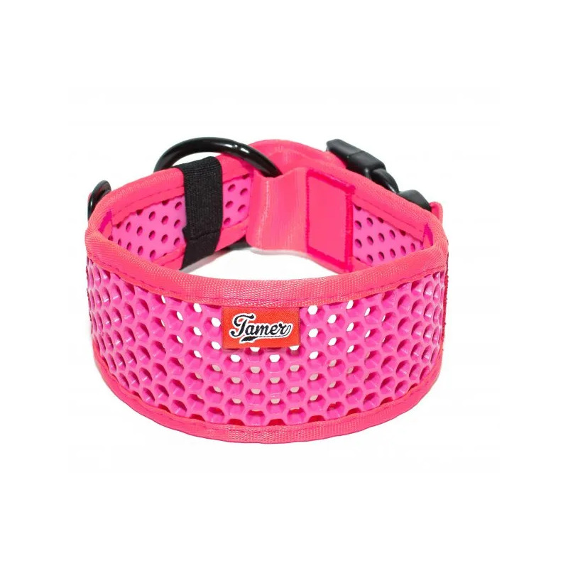 Tamer obojek Softy růžový - šířka 4,3 cm, obvod krku 50-56 cm