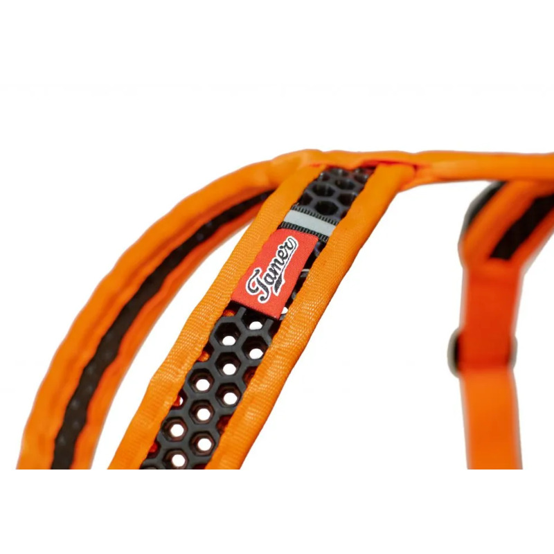 Tamer postroj Softy - oranžovočerný, velikost 7