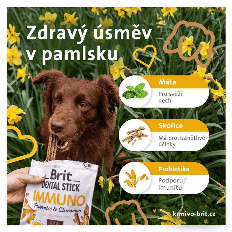 Brit Dental Stick Immuno with Probiotics & Cinnamon 7 pcs 251 g 
