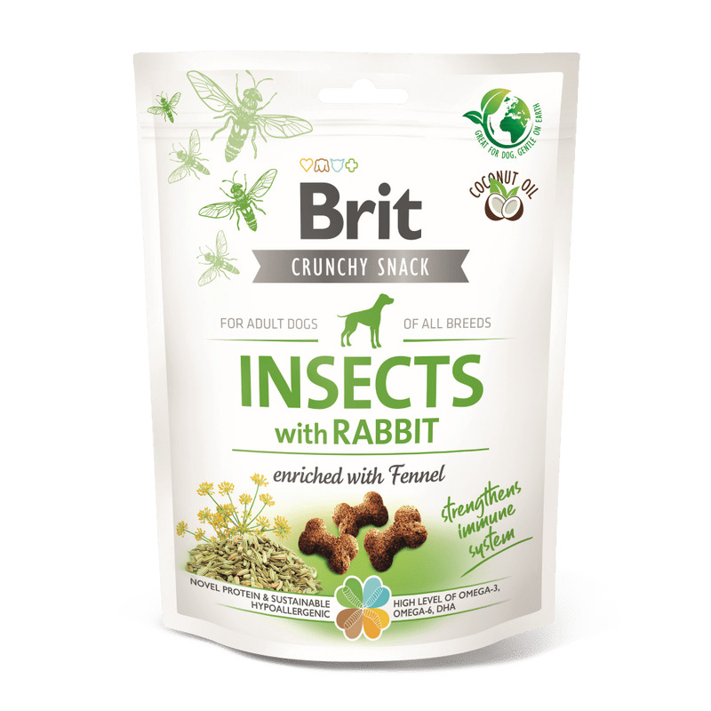 Brit Care Dog Crunchy Cracker Insects with Rabbit enriched with Fennel 200 g