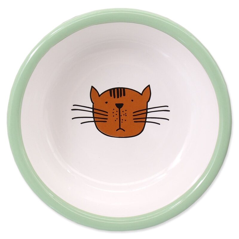Magic Cat Miska keramická kočicí tlapka zelená 13x5 cm 330 ml