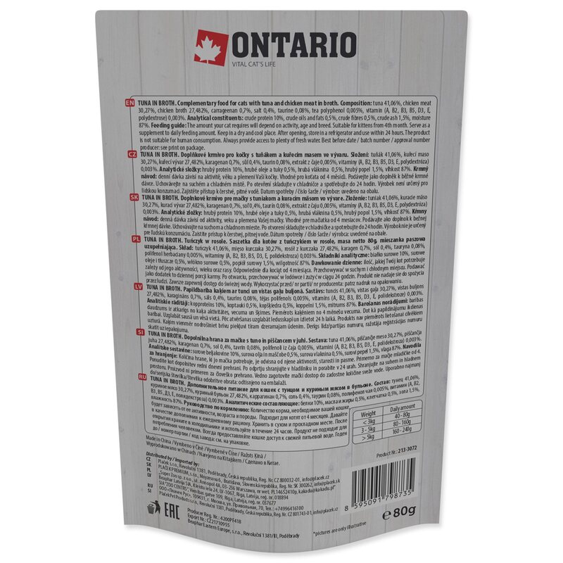 Ontario Cat Tuna in Broth 80 g