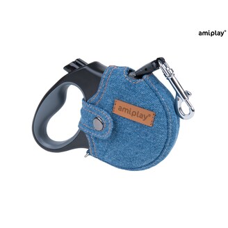 Amiplay Vodítko Infini s Denim XL 5m - 50 kg modrá