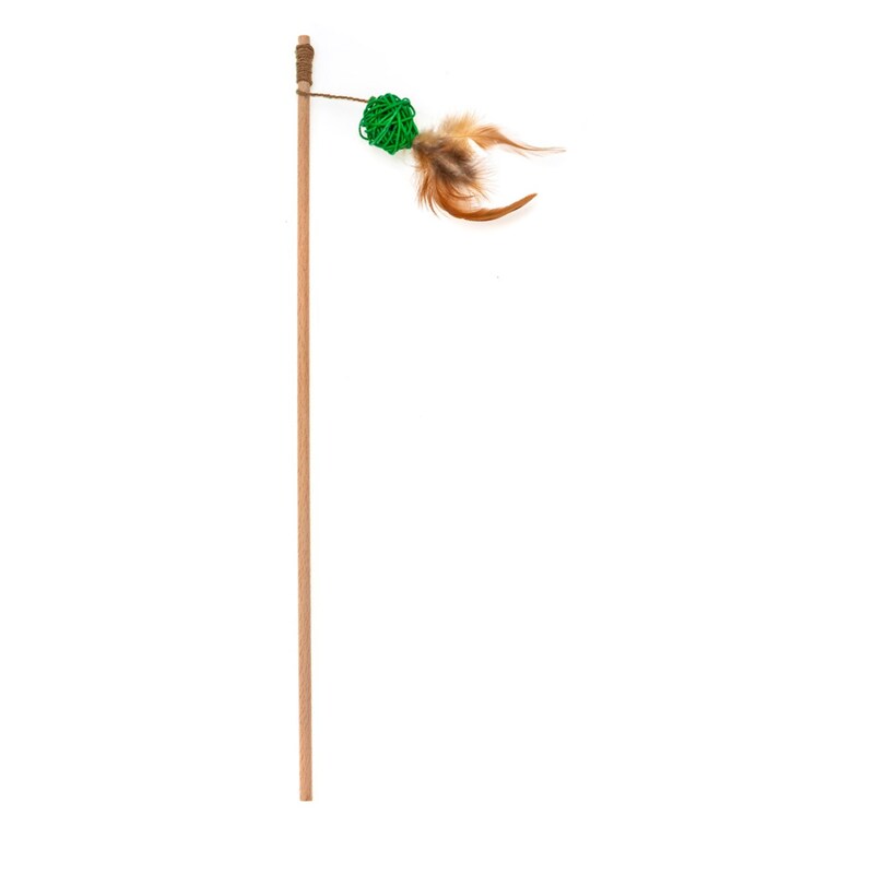 Ecomfy Hračka Gaia Rybí prut 50 cm - oranžová, žlutá