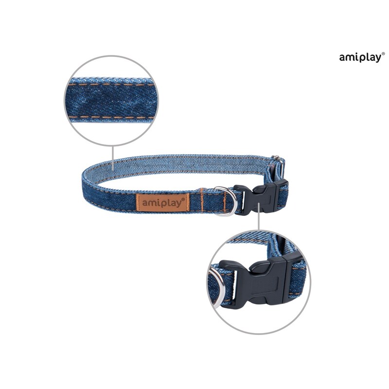 Amiplay Obojek Denim L 35 - 50 x 2 cm Námořnická