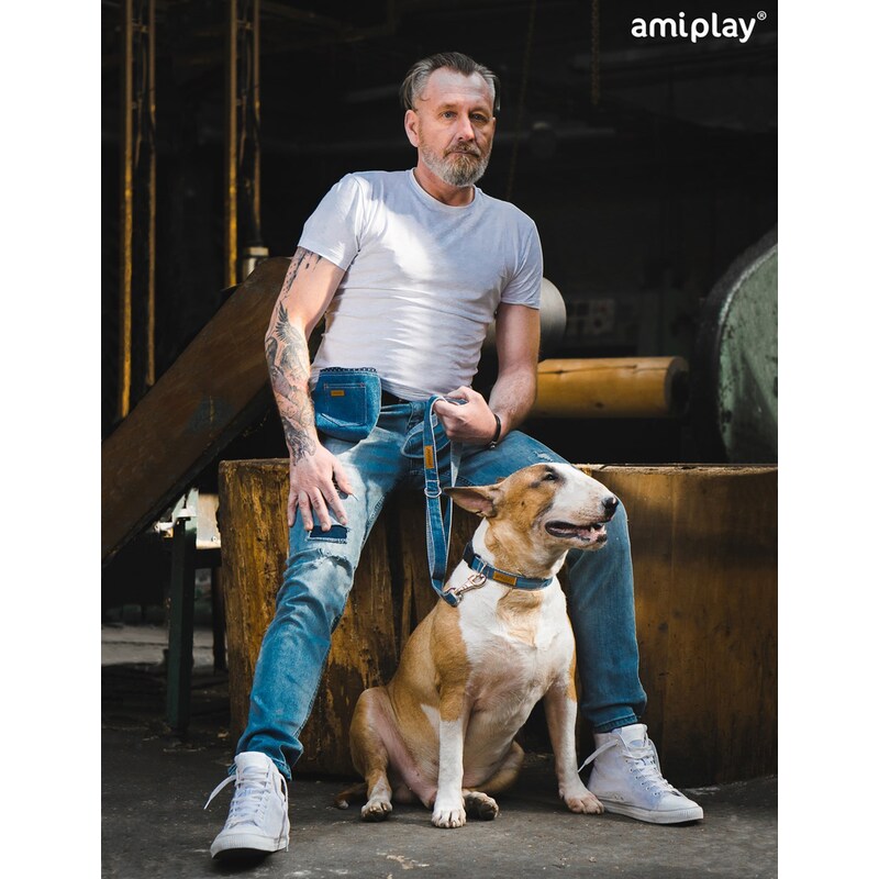 Amiplay Obojek Denim S 20 - 35 x 1 cm Námořnická