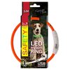 Dog Fantasy LED Obojek nylon oranžový 45 cm