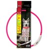Dog Fantasy LED Obojek nylon růžový 65 cm