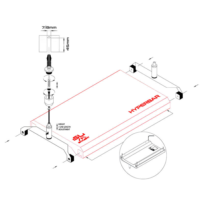 Skylight HYPERBAR hanging kit